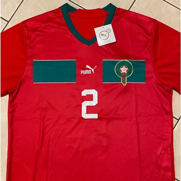 Paris Saint Germain Morocco Achraf Hakimi Jersey # 2 , Unisex - Picture 4 of 10